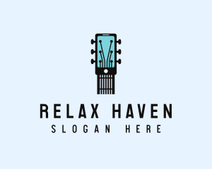 Acoustic Music Instrument Mobile App logo design