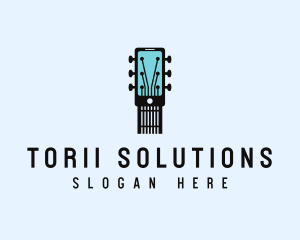 Acoustic Music Instrument Mobile App logo design