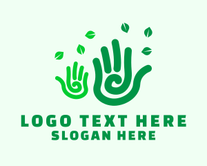 Botanical - Green Hands Gardening logo design