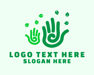 Save The Earth - Green Hands Gardening logo design