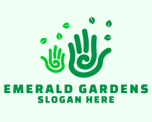 Green Hands Gardening logo design