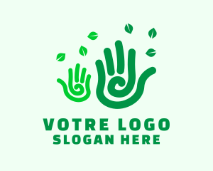 Save The Earth - Green Hands Gardening logo design