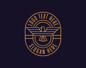 Coat Of Arms - Eagle Avian Bird logo design