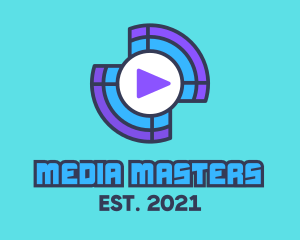 Media - Media Player Button logo design