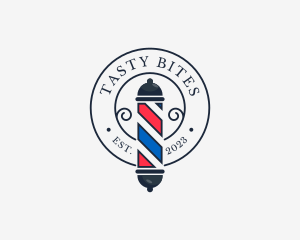 Retro Barber Pole Logo