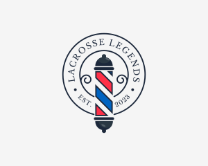 Retro Barber Pole logo design