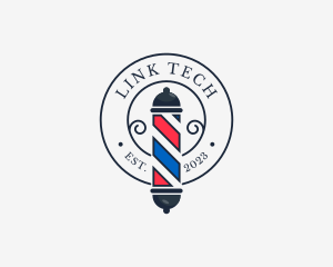 Pretty - Retro Barber Pole logo design