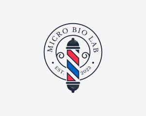 Retro Barber Pole logo design