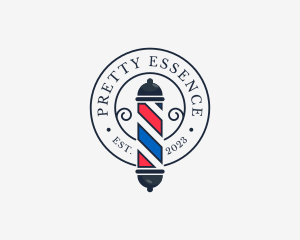Pretty - Retro Barber Pole logo design