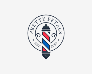 Pretty - Retro Barber Pole logo design