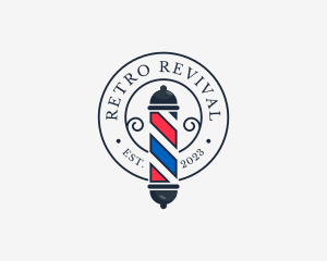 Retro - Retro Barber Pole logo design