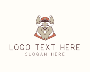 Doggo - Captain Dog Pet logo design