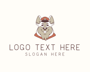 Captain Dog Pet Logo