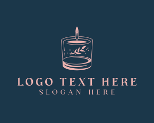 Interior Design - Scented Floral Candle logo design