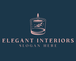 Scented Floral Candle logo design