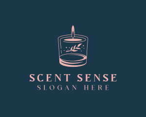 Scented Floral Candle logo design