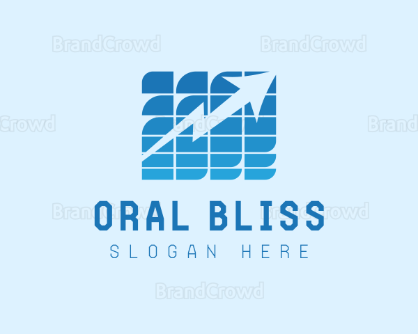 Blue Arrow Graph Logo