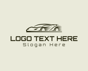 Race - Fast Racing Automobile Car logo design