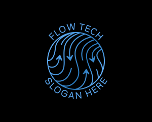 Arrow Wave Surfing logo design