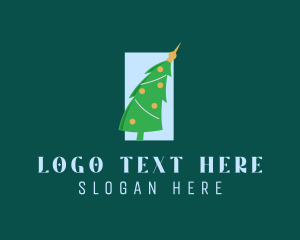 Festive Season - Holiday Christmas Tree logo design