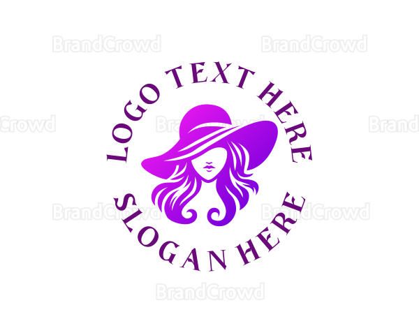 Female Hat Fashion Logo