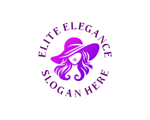 Female Hat Fashion Logo