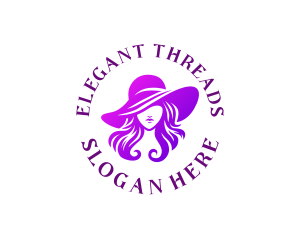 Female Hat Fashion logo design