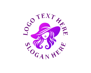 Female Hat Fashion Logo