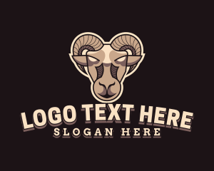 Goat - Gaming Goat Avatar Ram Horn logo design