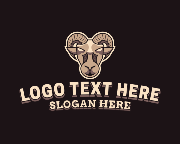 Antelope - Goat Avatar Ram logo design