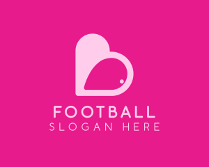 Sexy - Pink Heart Dating App logo design