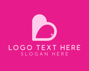 Pink Heart Dating App Logo