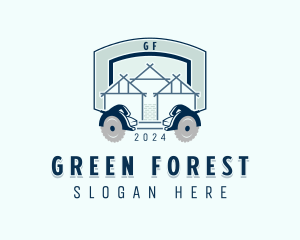 Wood Cutting Carpentry logo design