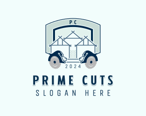 Wood Cutting Carpentry logo design