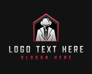 Hat - Mysterious Investigator Mobster logo design