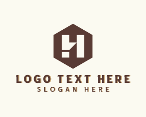 Handyman - Hexagon Construction Builder Letter H logo design