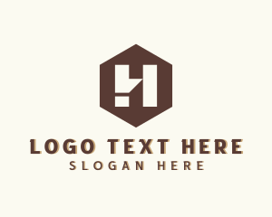 Architect - Hexagon Construction Builder Letter H logo design