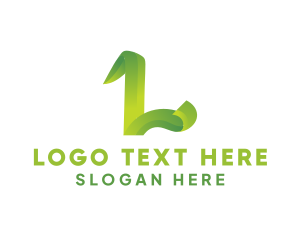 Gradient - Business Script Letter L logo design