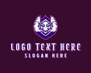 Skull - Skull Vape Smoking logo design