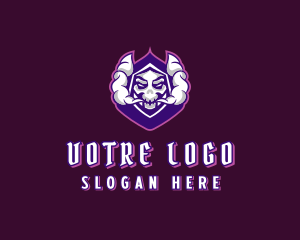 Vape - Skull Vape Smoking logo design