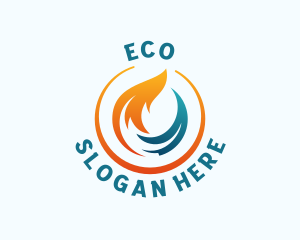 Fuel - Heating Cooling Element logo design