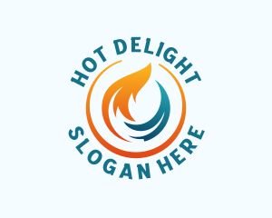 Heating Cooling Element logo design