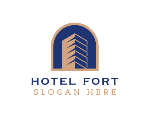 Building Hotel Architecture logo design