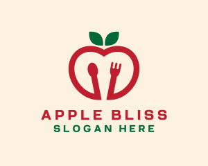 Spoon Fork Apple logo design