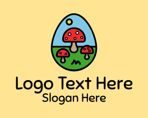 Colorful Mushroom Egg Logo