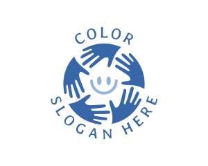 Parenting - Happy Charity Hands logo design