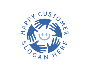 Happy Charity Hands logo design