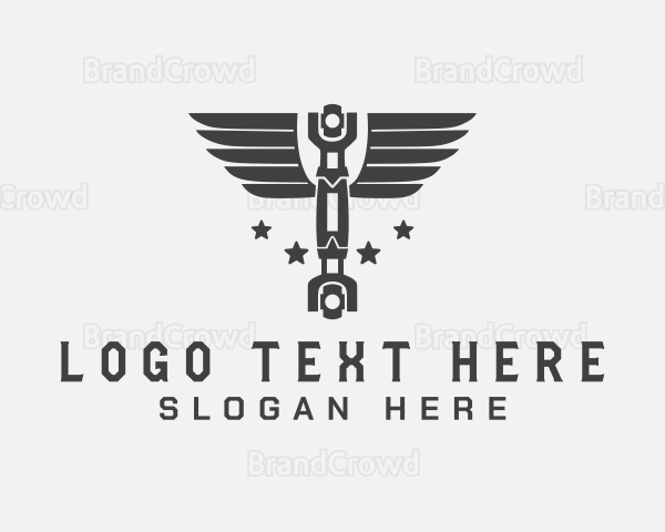 Wings Mechanic Tools Logo