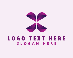 Decor - Gradient Butterfly Letter X logo design