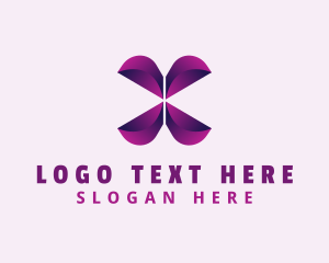Designer - Gradient Butterfly Letter X logo design
